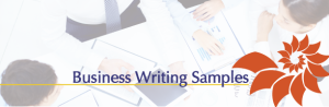 Business writing samples 